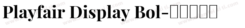 Playfair Display Bol字体转换